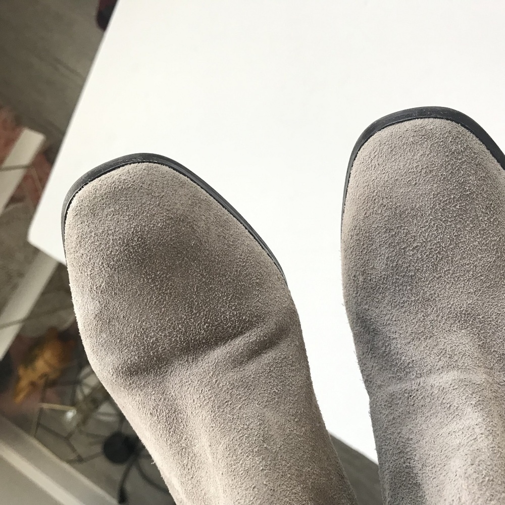 BLOWOUT SALE Pour La Victoire gray suede booties - Picture 8 of 8